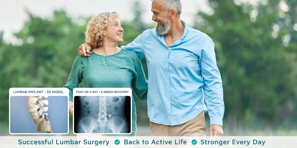 StabiLink MIS Interlaminar Spinal Fixation System — couple smiling after minimally invasive spine surgery